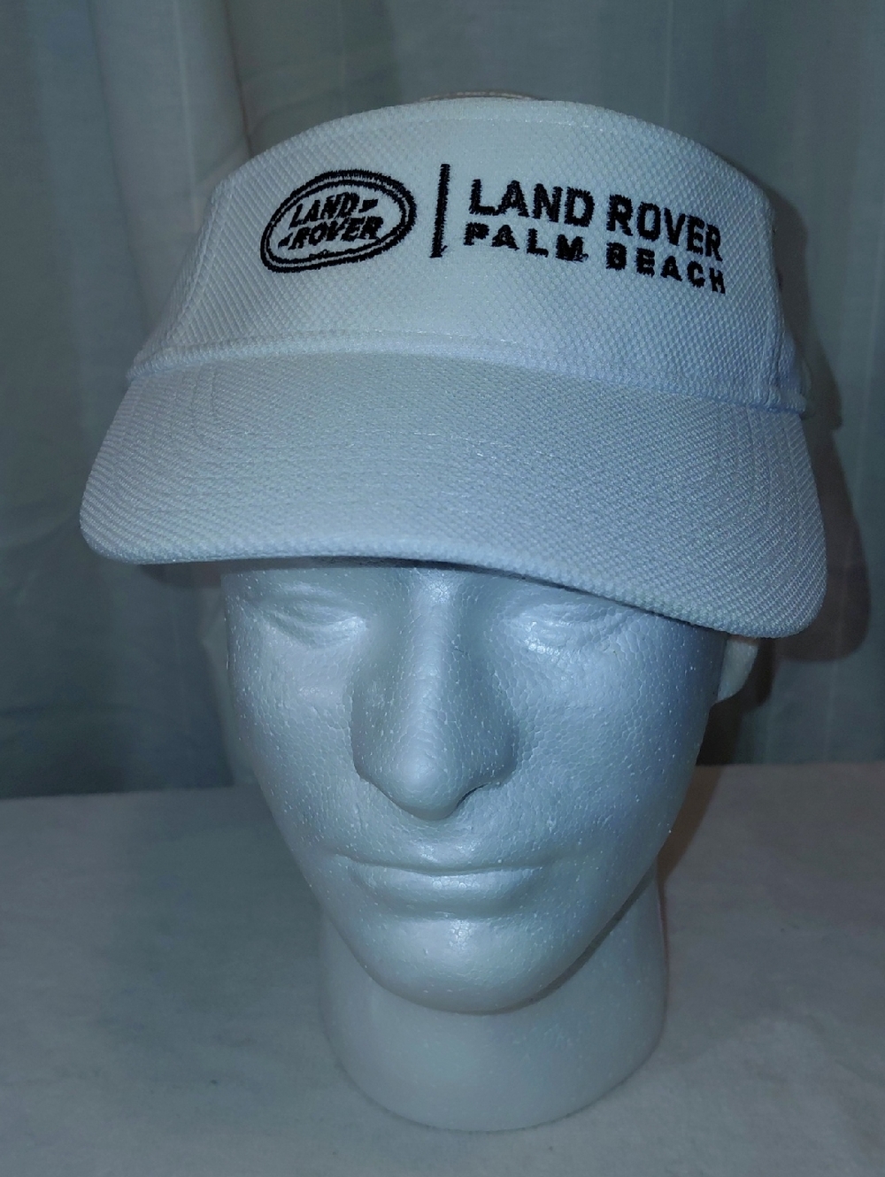 Sport-Tek White Land Rover Palm Beach Embroidered Visor